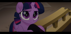 Size: 1920x936 | Tagged: safe, screencap, twilight sparkle, alicorn, pony, g4, my little pony: the movie, confident, cute, determined, female, holding hooves, looking at you, mare, redemption, smiling, twiabetes, twilight sparkle (alicorn)