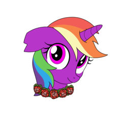 Size: 1000x949 | Tagged: safe, artist:linedraweer, oc, oc only, oc:crystal fury, pony, commission, floral head wreath, flower, headcanon, solo, vector, wreath