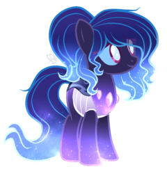 Size: 911x948 | Tagged: safe, artist:sugaryicecreammlp, oc, oc only, oc:night petal, changepony, hybrid, ethereal mane, female, interspecies offspring, offspring, parent:oc:lullaby, parent:thorax, parents:canon x oc, simple background, solo, transparent background