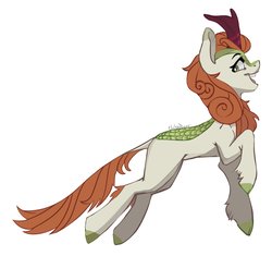 Size: 2256x2124 | Tagged: safe, artist:chibadeer, autumn blaze, kirin, pony, g4, sounds of silence, awwtumn blaze, cute, female, high res, jumping, open mouth, pose, signature, simple background, white background