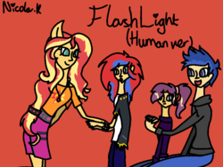 Size: 822x619 | Tagged: safe, artist:nicoalabear2007, flash sentry, sunset shimmer, equestria girls, g4, family, female, male, offspring, parent:flash sentry, parent:sunset shimmer, parents:flashimmer, ship:flashimmer, shipping, straight