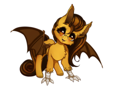 Size: 5600x4800 | Tagged: safe, artist:miokomata, artist:tawnysweet, oc, oc only, oc:hotkey, bat pony, hybrid, absurd resolution, bat pony oc, bat wings, chibi, cute, glasses, looking at you, simple background, transparent background, wings