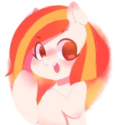Size: 1254x1318 | Tagged: safe, artist:koto, oc, oc only, oc:poniko, earth pony, pony, bust, female, looking at you, mare, smiling, solo