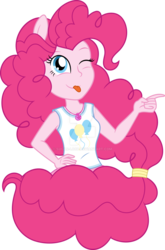 Size: 1024x1555 | Tagged: safe, artist:sugar-loop, pinkie pie, equestria girls, g4, my little pony equestria girls: better together, bust, clothes, deviantart watermark, female, geode of sugar bombs, magical geodes, obtrusive watermark, portrait, solo, watermark