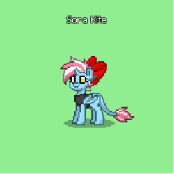 Size: 400x400 | Tagged: safe, oc, oc only, oc:sora kite, dragon, pony, unicorn, pony town, dragoness, female, hooves, solo