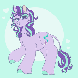 Size: 1000x1000 | Tagged: safe, artist:sodaaz, starlight glimmer, pony, unicorn, g4, cheek fluff, chest fluff, colored hooves, cute, ear fluff, female, glimmerbetes, heart, hooves, leg fluff, leonine tail, no catchlights, raised hoof, raised leg, solo, unshorn fetlocks