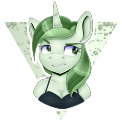 Size: 4000x4000 | Tagged: safe, artist:partypievt, oc, oc only, oc:olive martini, unicorn, anthro, absurd resolution, clothes, female, simple background, solo, transparent background