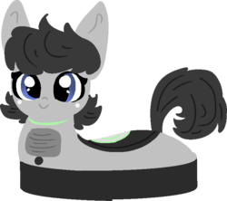 Size: 730x649 | Tagged: safe, artist:nootaz, oc, oc:roomby, object pony, original species, pony, roomba pony, i can't believe it's not badumsquish, nootaz is trying to murder us, ponified, roomba, wat, wtf