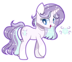 Size: 2086x1801 | Tagged: safe, artist:jxst-alexa, oc, oc only, pony, unicorn, female, hooves, looking down, mare, offspring, open mouth, parent:double diamond, parent:starlight glimmer, parents:glimmerdiamond, raised hoof, simple background, solo, transparent background, white outline