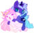 Size: 978x943 | Tagged: safe, artist:miniaru, princess celestia, princess luna, alicorn, pony, g4, biting, cewestia, cute, cute little fangs, cutelestia, duo, ear bite, fangs, female, filly, hooves, lunabetes, nom, open mouth, pink-mane celestia, raised hoof, raised leg, simple background, transparent background, underhoof, woona, younger