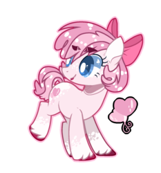 Size: 1345x1441 | Tagged: safe, artist:jxst-alexa, oc, oc only, earth pony, pony, bow, female, hair bow, mare, offspring, parent:double diamond, parent:pinkie pie, parents:doublepinkie, simple background, solo, transparent background