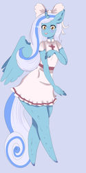 Size: 1280x2560 | Tagged: safe, artist:queensect, oc, oc only, oc:fleurbelle, alicorn, anthro, unguligrade anthro, adorabelle, adorasexy, alicorn oc, anthro oc, bow, curvy, cute, hair bow, long hair, long mane, long tail, nurse, nurse outfit, ribbon, sexy, yellow eyes
