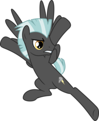 Size: 4917x6000 | Tagged: safe, alternate version, artist:chainchomp2, thunderlane, pegasus, pony, g4, wonderbolts academy, absurd resolution, kicking, male, simple background, solo, stallion, transparent background, vector