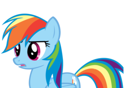 Size: 3111x2200 | Tagged: safe, artist:a01421, rainbow dash, pony, g4, confused, female, high res, open mouth, simple background, solo, transparent background, vector