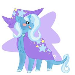 Size: 768x768 | Tagged: safe, artist:keebaowo, trixie, pony, unicorn, g4, blushing, female, solo