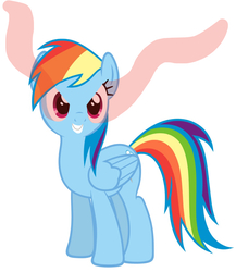 Size: 1240x1431 | Tagged: safe, edit, rainbow dash, pony, g4, 1000 hours in ms paint, bad edit, evil rainbow dash, female, mare, solo