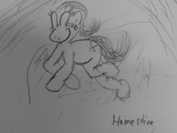 Size: 2382x1794 | Tagged: safe, artist:homeshine, oc, oc:homeshine, pony, female, traditional art