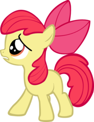 Size: 624x806 | Tagged: safe, artist:a01421, apple bloom, earth pony, pony, g4, female, open mouth, simple background, solo, transparent background, vector