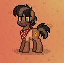 Size: 132x129 | Tagged: safe, doctor caballeron, earth pony, pony, pony town, g4, :p, animated, derp, gif, male, silly, solo, spinning eyes, stallion, tongue out