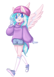 Size: 600x850 | Tagged: safe, artist:usamin, oc, oc:foxyhollows, anthro, converse, shoes