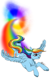 Size: 2159x3357 | Tagged: safe, artist:theeclipticlion, edit, rainbow dash, pegasus, pony, g4, cropped, cutie mark, female, floppy ears, flying, high res, mare, narrowed eyes, rainbow trail, simple background, solo, sonic rainboom, white background