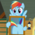 Size: 858x858 | Tagged: safe, edit, edited screencap, editor:apex soundwave, screencap, rainbow dash, pegasus, pony, g4, the washouts (episode), butt, female, happy, mare, meme, picture frame, plot, plot shot, rainbow dash's poster, shitposting