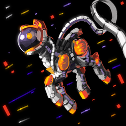 Size: 2500x2500 | Tagged: safe, artist:dimfann, oc, oc only, pony, astronaut, clothes, high res, solo, space, spacesuit