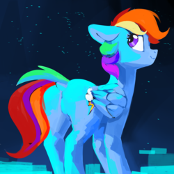 Size: 2500x2500 | Tagged: safe, artist:dimfann, rainbow dash, pegasus, pony, g4, butt, dock, female, high res, mare, plot, solo