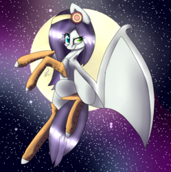 Size: 2300x2311 | Tagged: safe, artist:midnightdream123, oc, oc only, bat pony, pony, clothes, female, high res, mare, night, socks, solo