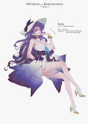 Size: 849x1200 | Tagged: dead source, safe, artist:xxiee, rarity, human, armpits, clothes, dress, female, hat, high heels, humanized, shoes, solo