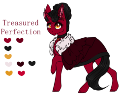 Size: 768x601 | Tagged: safe, artist:luuny-luna, oc, oc only, oc:treasured perfection, pony, unicorn, cloak, clothes, female, mare, reference sheet, simple background, solo, transparent background