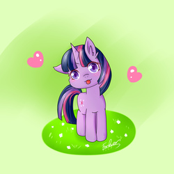 Size: 4134x4134 | Tagged: safe, artist:琥珀莓砸-amberry, twilight sparkle, pony, unicorn, g4, :p, absurd resolution, female, heart, mare, silly, solo, tongue out, unicorn twilight