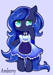 Size: 2894x4093 | Tagged: dead source, safe, artist:琥珀莓砸-amberry, princess luna, alicorn, semi-anthro, g4, arm hooves, female, mare, solo