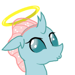 Size: 500x500 | Tagged: safe, artist:paw-of-darkness, ocellus, changedling, changeling, g4, female, halo, simple background, solo, transparent background, vector, whistling