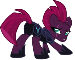 Size: 7609x6045 | Tagged: safe, artist:ejlightning007arts, fizzlepop berrytwist, tempest shadow, pony, unicorn, g4, my little pony: the movie, absurd resolution, armor, broken horn, butt, butt focus, eye scar, face down ass up, female, flank, horn, looking at you, looking back, looking back at you, plot, scar, solo, stupid sexy tempest shadow, tempass, transparent background, vector