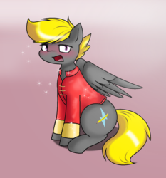 Size: 1312x1408 | Tagged: safe, artist:pencil bolt, oc, oc only, oc:pencil bolt, pegasus, pony, blushing, china, chinese new year, male, sitting, solo