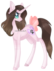Size: 4667x6123 | Tagged: safe, artist:darkjillmlp123, oc, oc only, oc:cindy, pony, unicorn, absurd resolution, bow, female, mare, simple background, solo, tail bow, transparent background