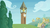 Size: 3840x2160 | Tagged: safe, screencap, g4, season 8, the maud couple, background, bell, clock tower, cloud, day, grass, high res, houses, lamppost, no pony, ponyville, scenery