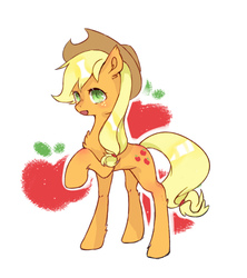 Size: 2480x2796 | Tagged: dead source, safe, artist:小huhu狸君呀, applejack, earth pony, pony, g4, female, high res, mare, solo