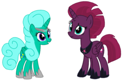 Size: 1642x1080 | Tagged: safe, alternate version, artist:徐詩珮, fizzlepop berrytwist, glitter drops, tempest shadow, alicorn, pony, g4, alicornified, background removed, female, hoof shoes, jewelry, lesbian, mother, next generation, older, older glitter drops, older tempest shadow, race swap, ship:glittershadow, shipping, simple background, transparent background