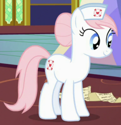 Size: 382x395 | Tagged: safe, screencap, nurse redheart, earth pony, pony, a flurry of emotions, g4, season 7, female, mare, smiling, solo