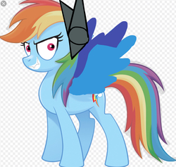 Size: 951x902 | Tagged: safe, edit, rainbow dash, pony, elements of insanity, g4, 1000 hours in gimp, female, mare, movie accurate, rainbine, rainbine ears, screenshots, solo