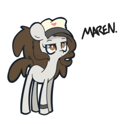 Size: 1280x1280 | Tagged: safe, artist:turtlefarminguy, oc, oc only, oc:maren, pony, hat