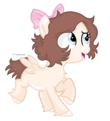 Size: 900x987 | Tagged: safe, artist:fioweress, oc, oc only, oc:adeline, pegasus, pony, bow, female, filly, hair bow, parents:oc x oc, simple background, solo, transparent background