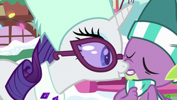 Size: 1920x1080 | Tagged: safe, screencap, rarity, spike, g4, my little pony best gift ever, out of context