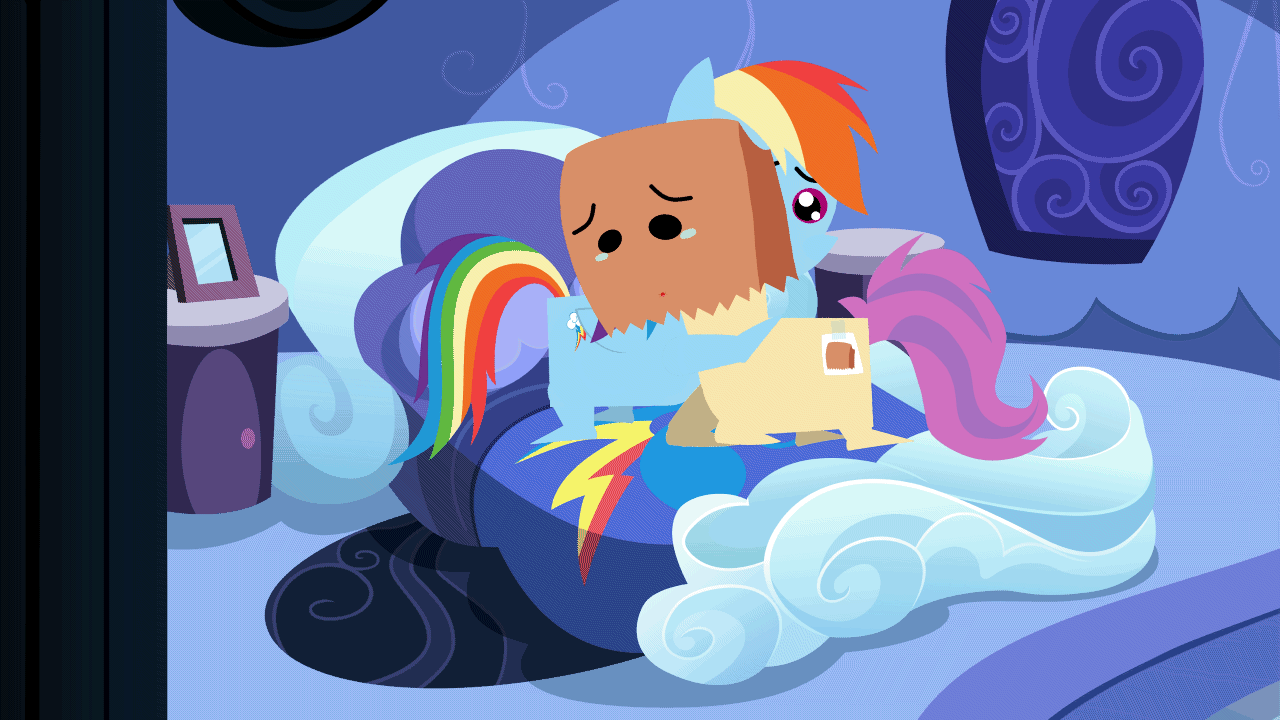 1954085 safe, artistdsiak, rainbow dash, oc, ocpaper bag, pony, g4