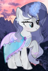 Size: 2576x3848 | Tagged: safe, artist:parisa07, oc, oc only, oc:crystal ball gem, pony, unicorn, clothes, dress, female, high res, magic, mare, solo