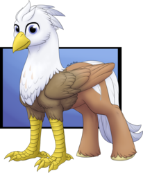 Size: 1330x1612 | Tagged: safe, artist:mythpony, oc, oc only, oc:silver quill, classical hippogriff, hippogriff, hippogriff oc, male, solo