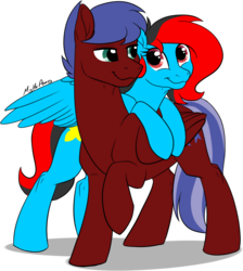 Size: 739x823 | Tagged: safe, artist:mythpony, oc, oc only, oc:luximus, oc:solar flare, pegasus, pony, female, male, mare, simple background, stallion, transparent background