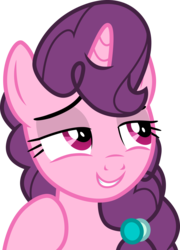 Size: 3000x4171 | Tagged: safe, artist:cloudy glow, sugar belle, pony, unicorn, g4, the break up breakdown, .ai available, female, high res, lidded eyes, looking to the right, mare, raised hoof, simple background, smiling, solo, transparent background, vector